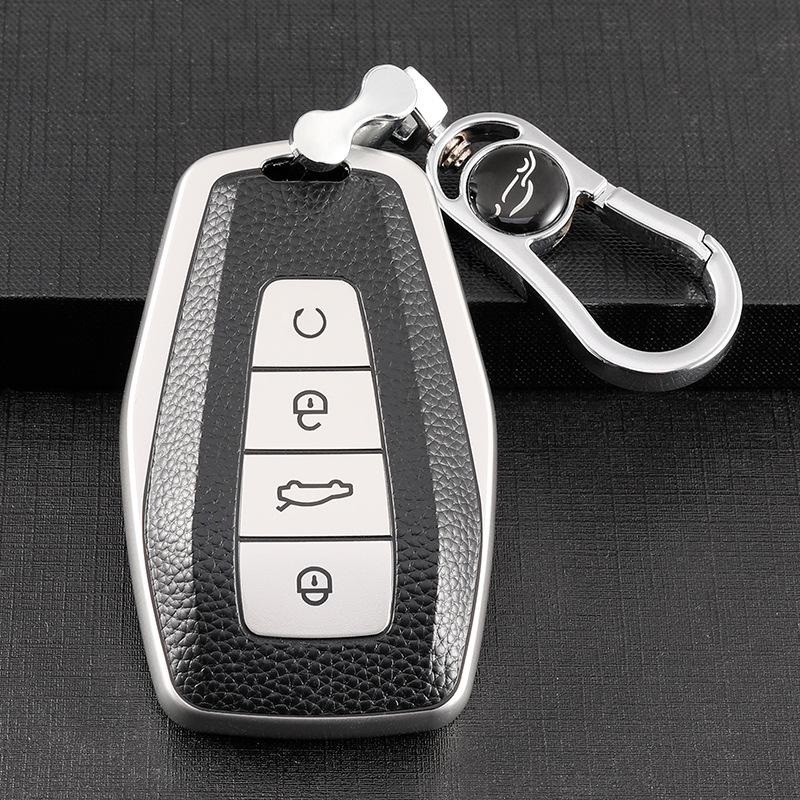 Geely Car Key Case Cover: Compatible with Binyue, GL, Dihao, GS, Binrui, Borui, Yuanjing X6, Jiaji, ICON, and Haoyue Models.