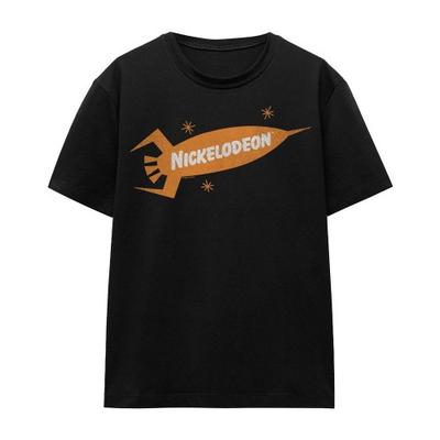 NICKELODEON Unisex Adult Retro Rocket Logo T-Shirt