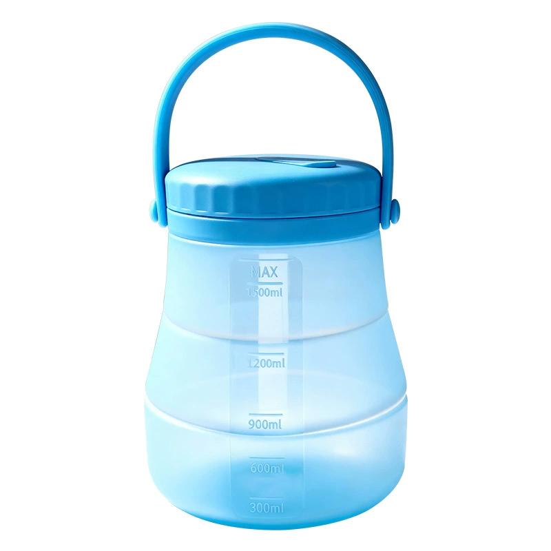 Foldable Silicone Fresh-Keeping Bucket Portable Handheld Food Storage Container for Vegetables Fruits and Cold Drinks Outdoor Camping