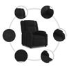 Relaxation Armchair Black Fabric