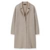 Cashmere Blend Tailored Collar Knit Coat