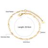 Gold Paperclip Chain Ankle Bracelet Jewelry For Beach Vacation And Summer Holiday