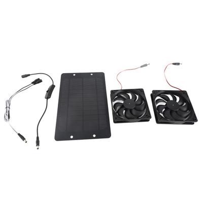 20W Solar Powered Dual Fan 12V Efficient Energy Saving Solar Panel Fan Kit with Switch for RV
