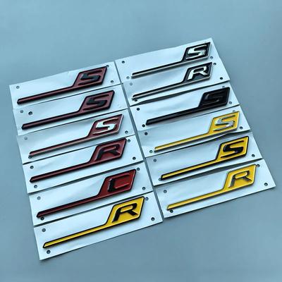 OTOO4 Long Underline S R C Badge ABS Car Emblem for Mercedes Benz AMG C63S E63S GTS GT63S GLC63S A45S CLA45S GLE63S Trunk Logo Sticker