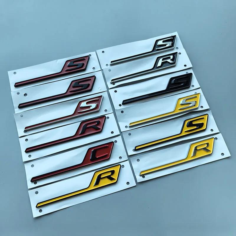 Long Underline S R C Badge ABS Car Emblem for Mercedes Benz AMG C63S E63S GTS GT63S GLC63S A45S CLA45S GLE63S Trunk Logo Sticker XG1