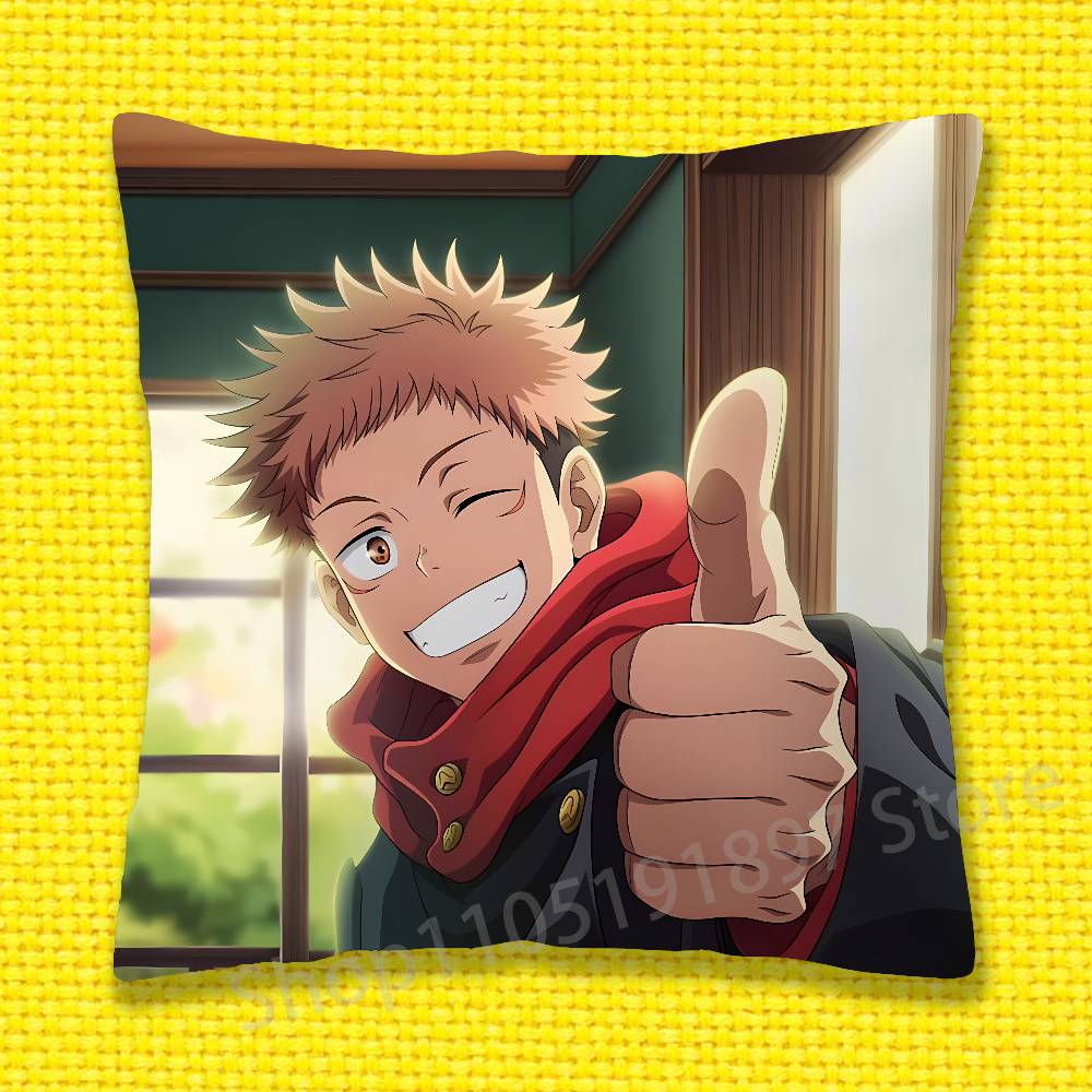 

Yuji Itadori J-Jujutsu K-Kaisen Throw Pillow Case For 30x30cm 40x40cm 45x45cm 50x50cm 55x55cm Square Sofa Pillowcase Shell 30cmx30cm