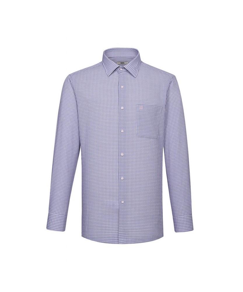 Dagseusyeocheu Linen Blend Micro Check Casual Shirt_Dls1Shcl105P1