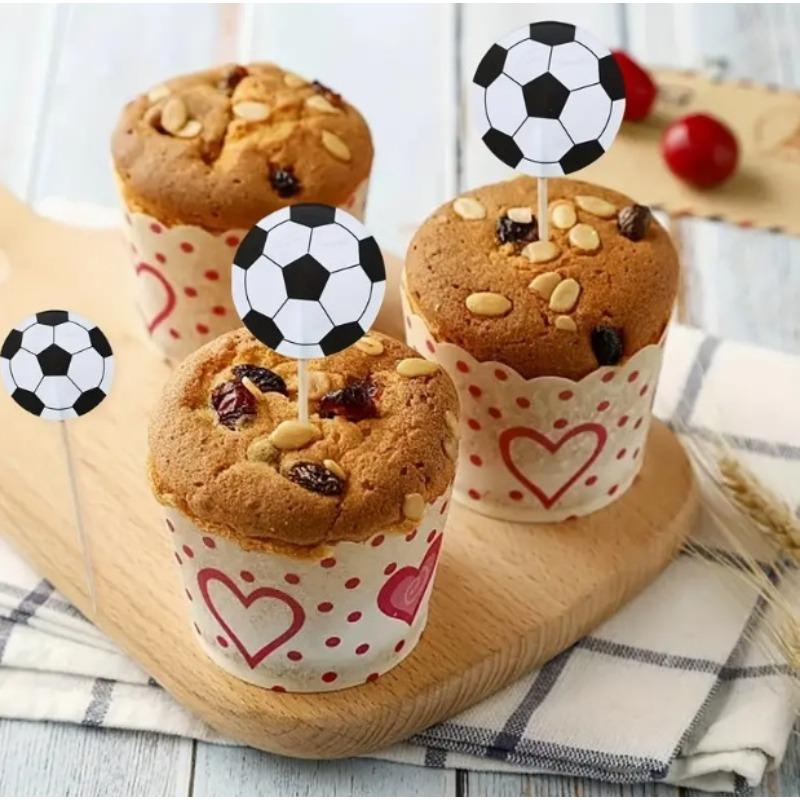 24 Toothpick Cake Decoration Plugins, World Cup Series Football Cake Inserts, Party Dessert Table Decoration