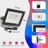 Outdoor RGB LED Flutlicht 50W 100W Mehrfarbig Fernbedienung Dimmbar IP66 Wasserdicht Speicherfunktion LED Strahler Blitz Fade