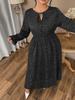 European Style Plus Size Women's Polka Dot Long Sleeve Dress 2025