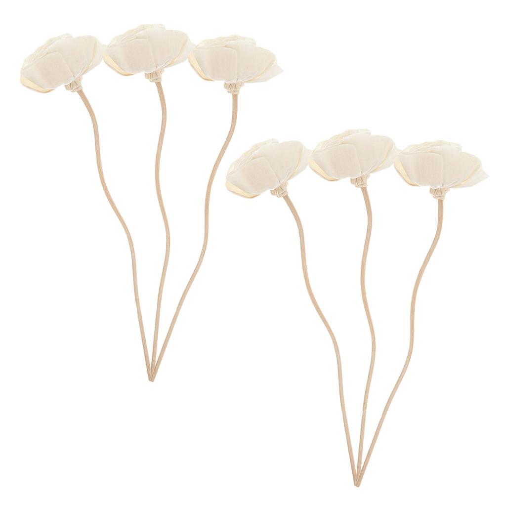 6 Stück Diffusor mit Stäben Ätherisches Öl Aromatherapie Flüchtige Diffusoren für Zuhause Faserblume