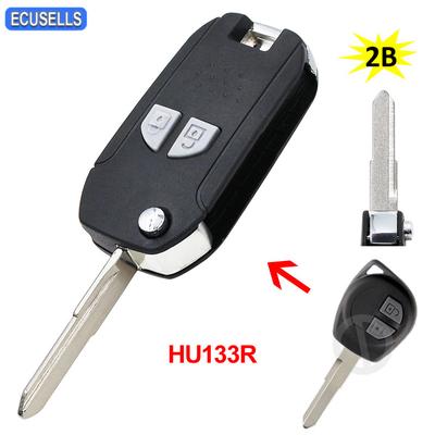 Folding Flip 2 Button Remote Smart Car Key Shell Case Housing for Suzuki SX4 Swift Liana Aerio Vitara Jimny with Uncut Blade