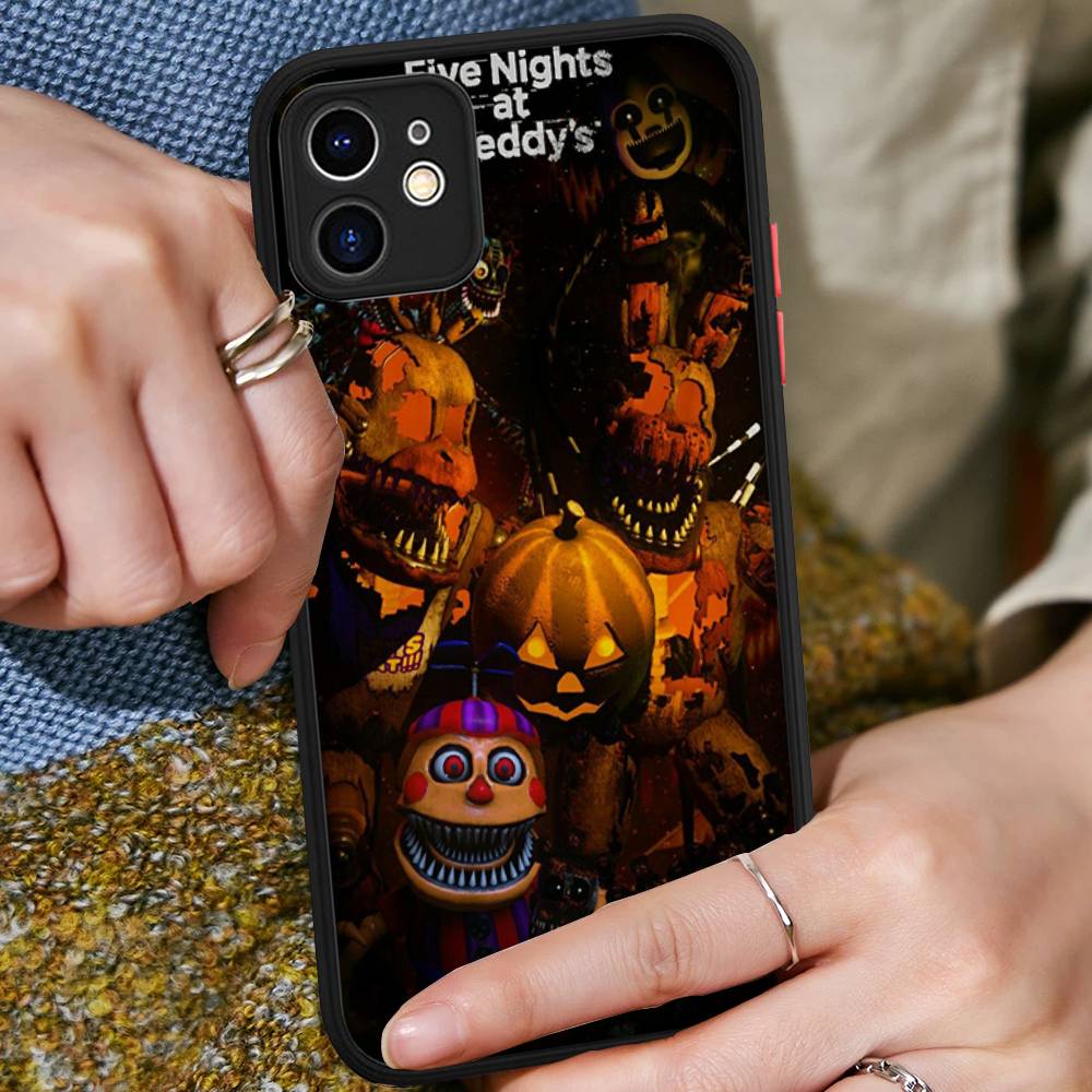 F-FNAF Five-nights-At-Freddys Phone Case For iPhone 16 15 14 11 12 13 Pro Max Plus 12 XS Max Back Cover Matte Case