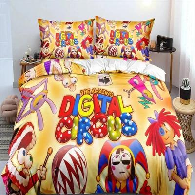 DER FANTASTISCHE DIGITALE ZIRKUS Cartoon Bettwäscheset Doppel Einzel König Bettbezug Bettdecke Kissenbezug Jungen Mädchen Erwachsene Schlafzimmer