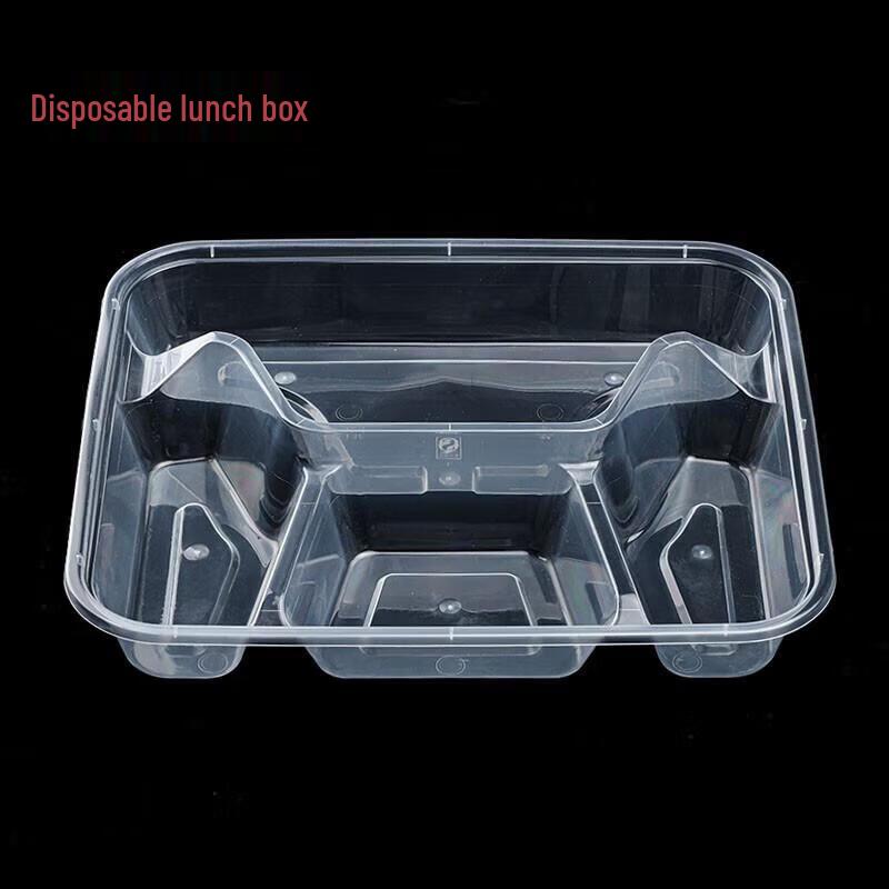 

XMSJ 150-Pack Disposable Rectangular Plastic Meal Boxes with Lids