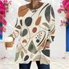 Women Plus Size Round Neck Long Sleeve Pink Purple Plaid Printed Loose Longline T Shirt With Pockets