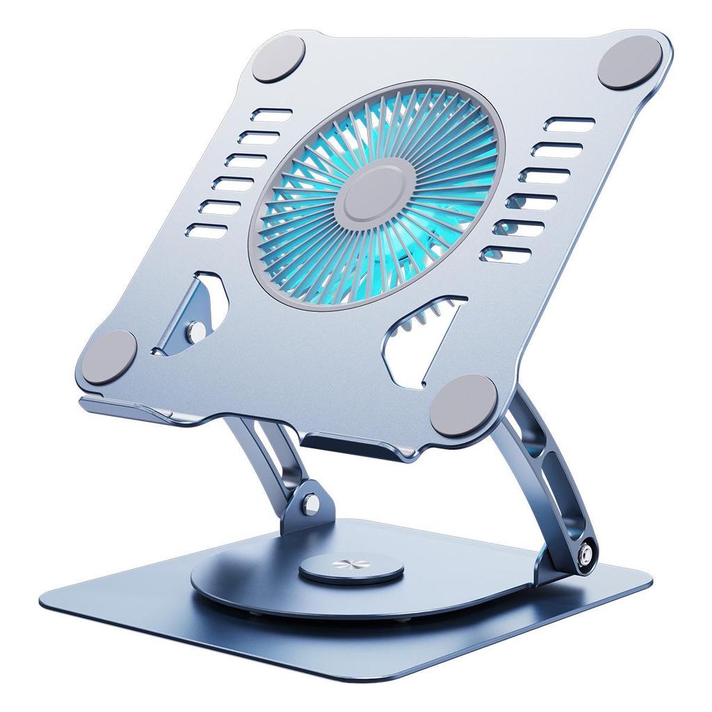 Aluminum Laptop Riser with Dual Fan Cooling