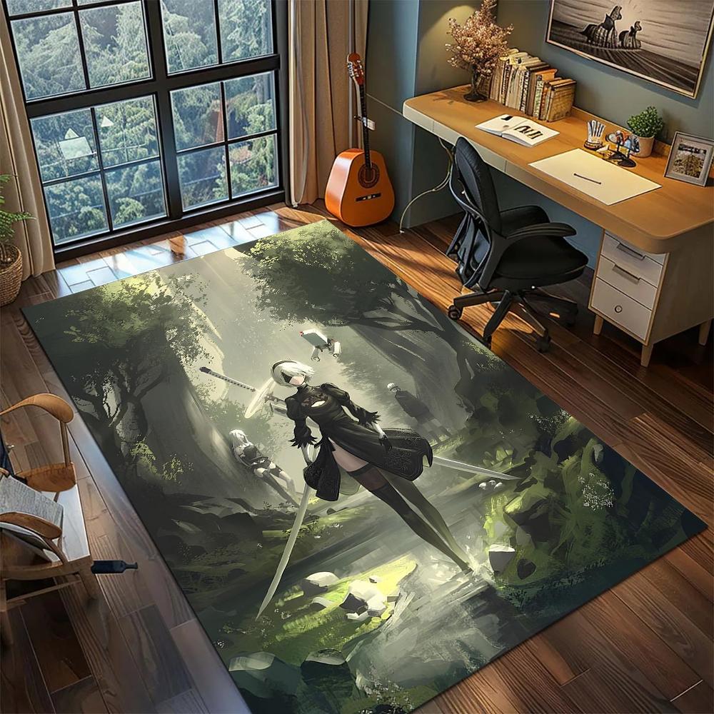 NieR Automata Non Slip Printed Rug Carpet Large Area Rugs Washable Floor Mat for Home Decoration -xia91