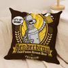 Anime F-Futurama B-Bender Cushion Cover Soft Plush Fabric Double-Sided Printed Sofa Cushion Cover For All Seasons Homedecor Gift