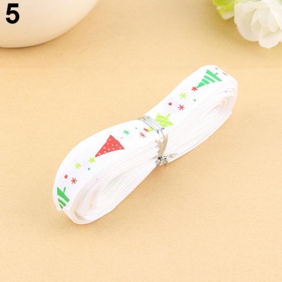 5 Meter 10mm Julgran Snöflinga Mönster Förpackningsband Juldekor