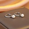 Pearl Earrings Women'S Niche Design Sense Light Luxury French Earrings Row Diamonds High Sense Earrings Ear Buckles