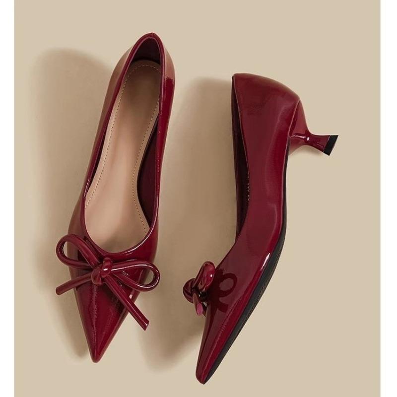 Fashion French Shallow Small Leather Shoes for Women 2025 Summer New High Heels Temperament Versatile Mary Jane Single Shoes