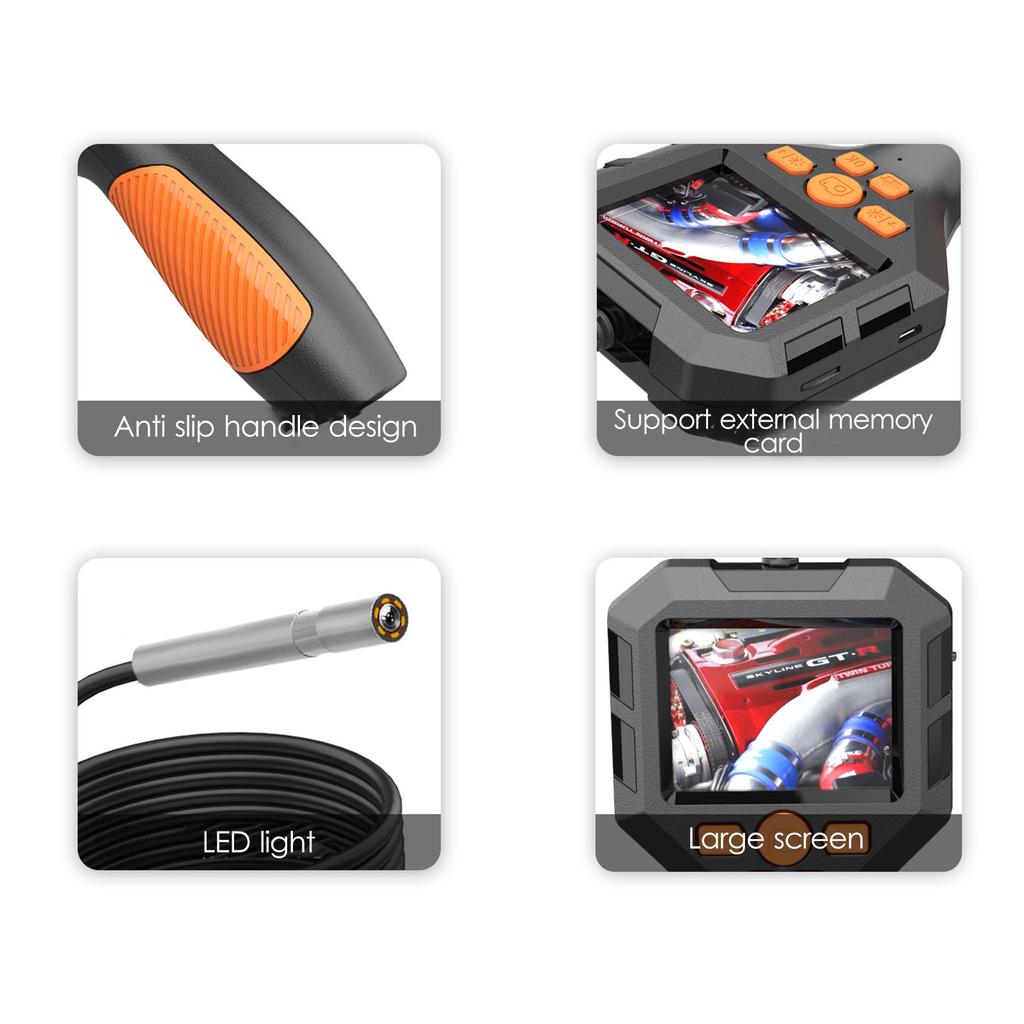 Industrial Endoscope 1080P Digital Borescope IP68 Water Resistant Scope Camera Electronic Camera Video Picture Taking