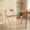 Wooden Folding Chair Space-Saving Minimalist for Small Apartments