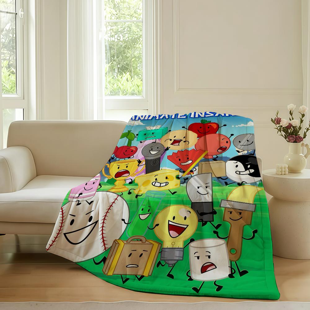 Coperta da Battaglia per l'Isola dei Sogni BFDI Cartone Animato Per Divano Ufficio Letto Aereo Viaggio Dormire Leggere Rilassarsi Campeggio Morbida e Calda