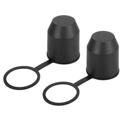 X AUTOHAUX 2 Pcs Universal Trailer Hitch Ball Cover with Hooks Waterproof 55mm ID Black for Car Truck RV Boat
