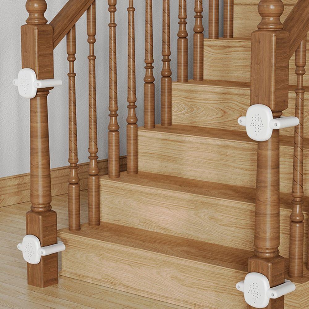 2 Pièces Barrière de Sécurité pour Bébé à Pression Adaptateur pour Poteau d'Escalier Rétractable Facile à Installer Adaptateur de Barrière pour Animaux d'Escalier Montage Sans Perçage