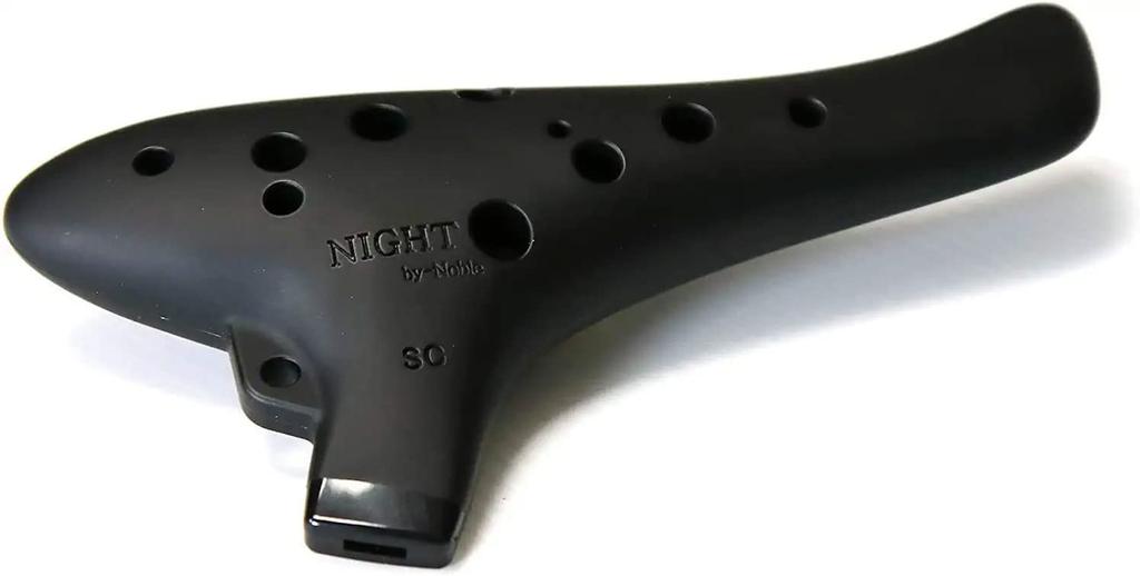NIGHT Ocarina, NIGHT by Noble, Plastic, SC, Black Rubber Finish, 25 X 150 X 75mm