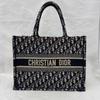 [Gebraucht] Book Tote Medium Blau Leinwand Besticktes Monogramm Handtasche - Ausgezeichnet #1H1AXV3