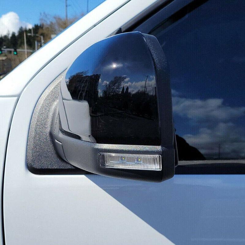 For Ford F150 F-150 2015- Car Replacement Rearview Side Mirror Cover Wing Cap Exterior Door Rear View Case Trim Black Silver