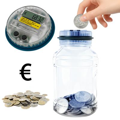 Elektronisches Sparschwein Zähler Münze Digitales LCD-Display Betrag Zählen Münze Euro Geldspardose für Weihnachts- Geburtstagsgeschenke