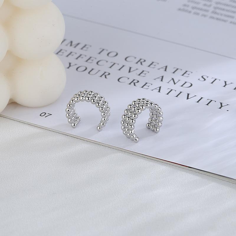 Round Beads Without Ear Piercings, Ear Clips For Women, Minimalist Personalized Multi-Layer Earrings, Internet Celebrity Live Broadcast Sources