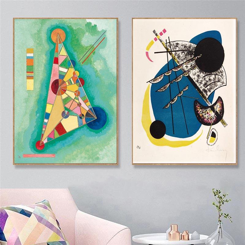 Abstract Poster Geometric Art Wassily Kandinsky Oil Painting and Wall Art Painting