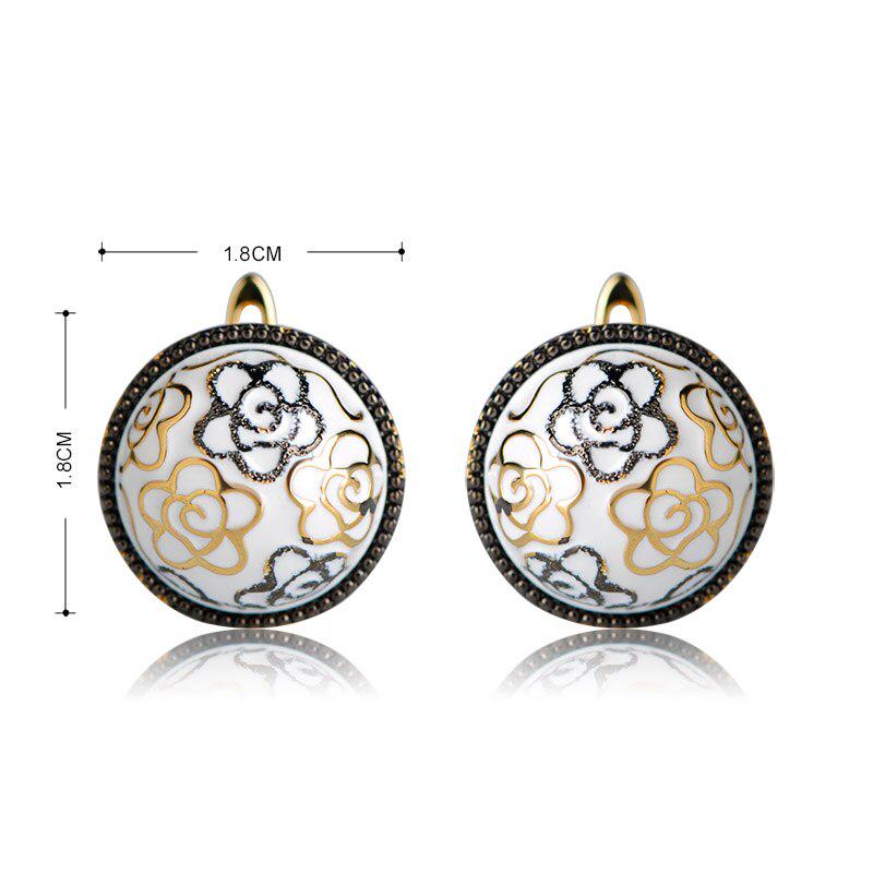 Módní smaltované náušnice s květem růže pro ženy Dívčí zlatá barva měděná Brincos anglický zámek náušnice bižuterie