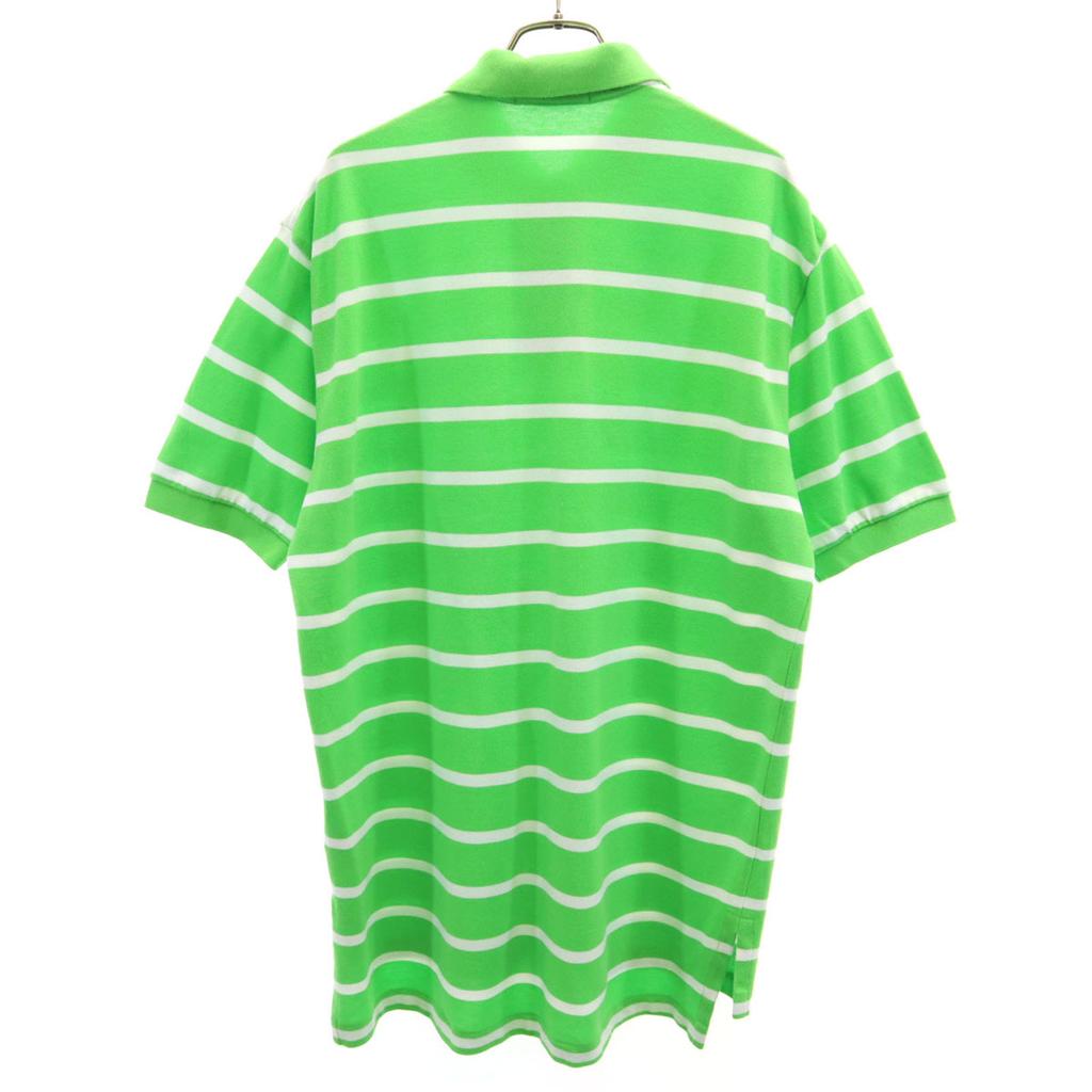 Polo by Ralph Lauren Border Pattern Short sleeve Polo shirt Kanoko fabric Men's Used