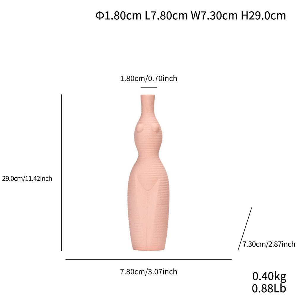 Exotic Human Body Creative Ceramic Vase Trendy Fashion Small Fresh Desktop Ornament Light Luxury Home Decoration