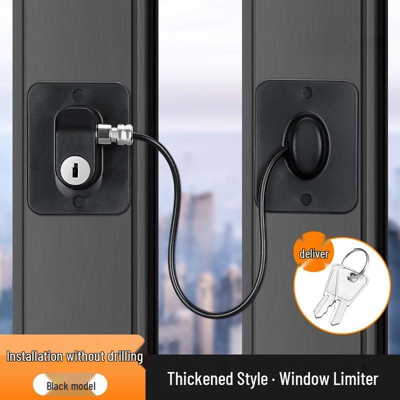 Rongyu Punch-Free Stainless Steel Window Safety Lock Set