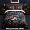 Fantasy Magic Theme Custom Text Or Name 3Pcs Bedding Set,1 Flat Sheet & 2 Pillowcases Personalized Home Bedding