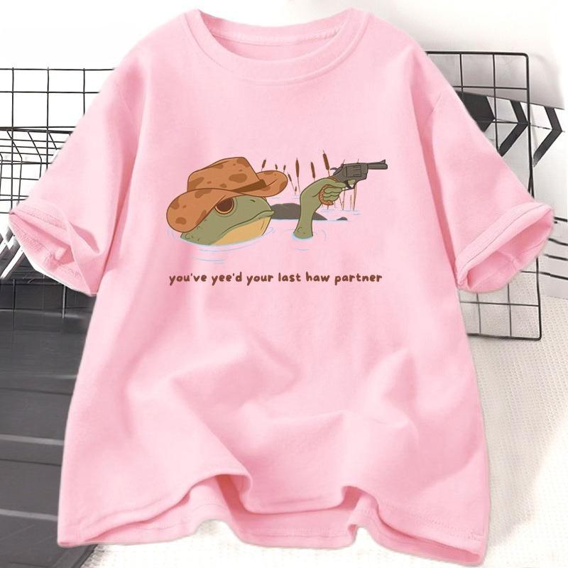 You Just Yeed Your Last Haw TShirt WOMEN Unisex Cowboy Frog T Shirt Funny Toad Lover Tshirt Cotton Round Neck Short Sleeve Tees