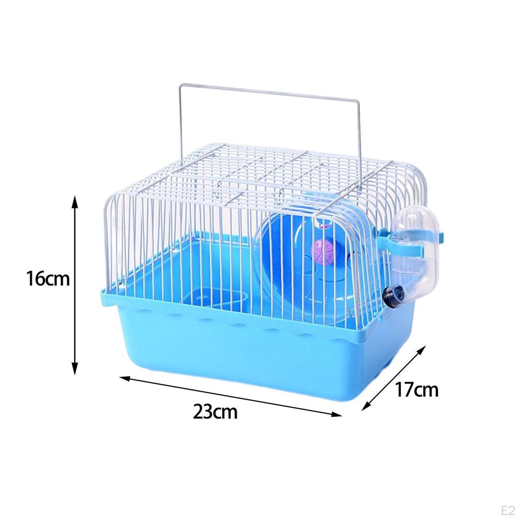 Hamster Cage Small Dish Supplies Feeding with water Bottle Accessories Toys Carry Case