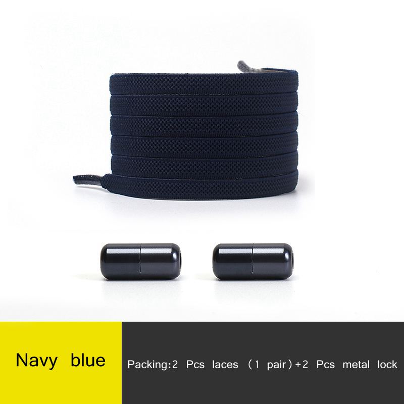 New Elastic No Tie Shoe Laces Flat Shoelaces For Kids and Adult Sneakers Shoelace Quick Lazy Metal Lock Laces Shoe Strings
