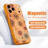 Flowers Leaves Pattern Case For iPhone 17 Pro Max Funda iPhone 16 15 14 13 Pro Max Magnetic For Magsafe Hybrid Slim Matte Cover