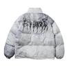 ZYLLO Hip Hop Graffiti Padded Bomber Jacket  Warm Cotton Winter and Spring Streetwear Parka Coat