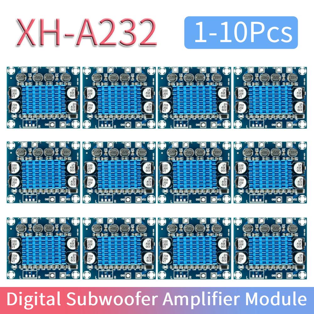 1-10Pcs XH-A232 30w+30w Digital Subwoofer Amplifier Module Audio Speaker Dual Channel Board Bass MP3 Power Part Accessories