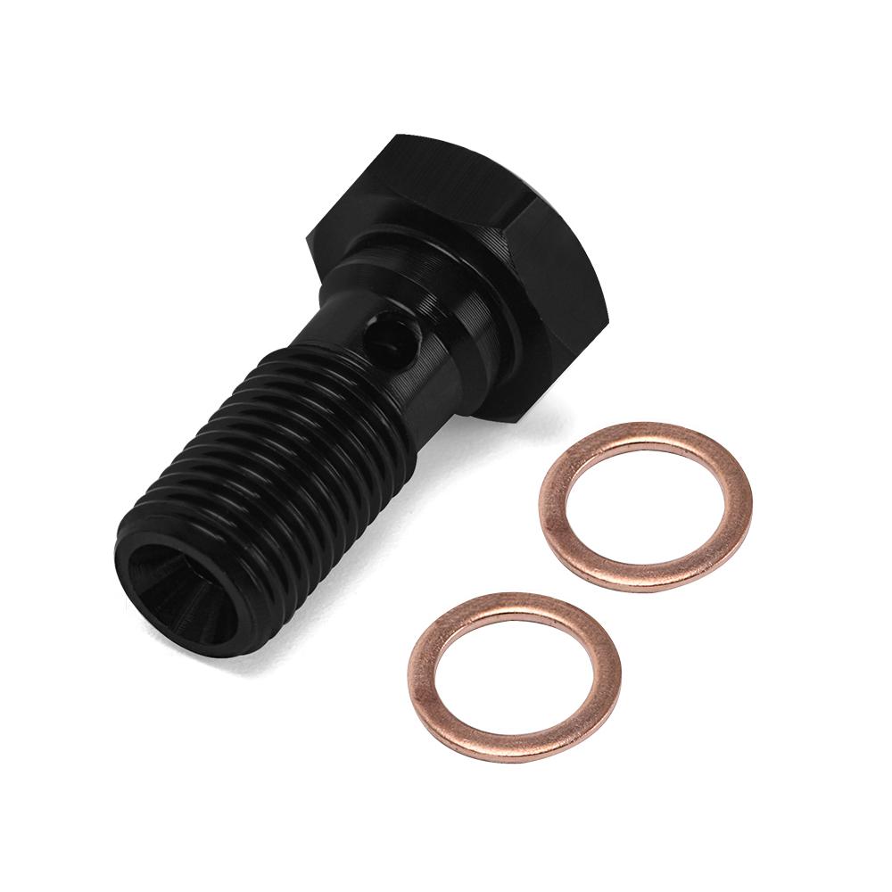 22mm M10*1.25 M10*1.25 AN3 1/8NPT Banjo Bolts Brake Master Cylinder Screw Brake Hose Caliper Bolt Hydraulic Clutch Motorcycle AN3