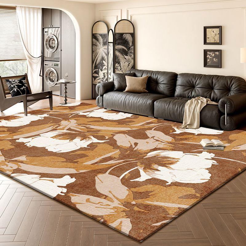 Nordischer Stil Blumendesign Große Größe Schlafzimmer Dekoration Teppich Weich Rutschfest Wohnzimmerteppich Fusselarm Leicht zu Reinigen Sofa Tischmatte
